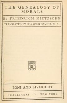 On the Genealogy of Morality 2